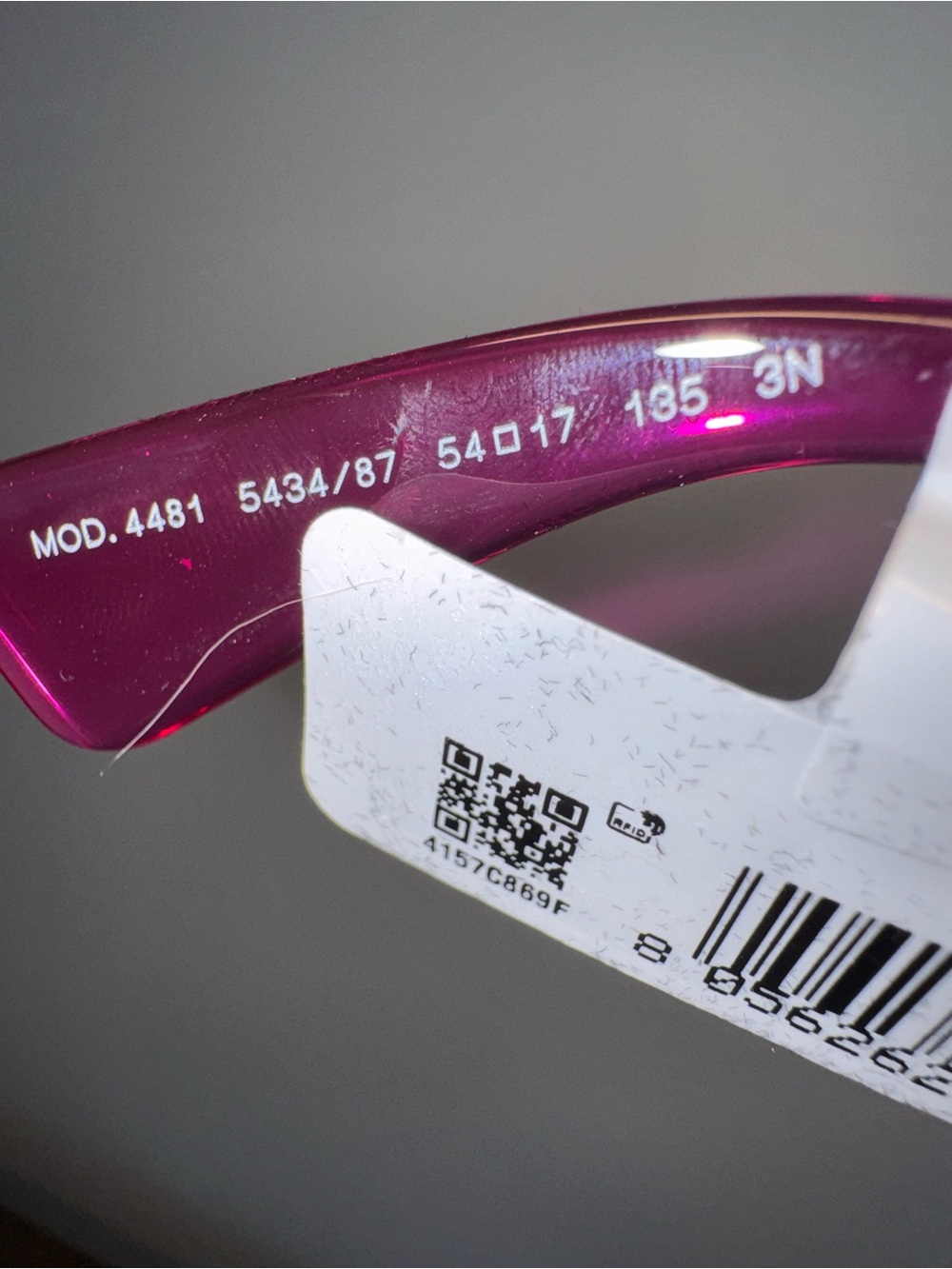 NWT Versace VE4481 Pillow Sunglasses -Transparent Fuchsia - Picture 8 of 9